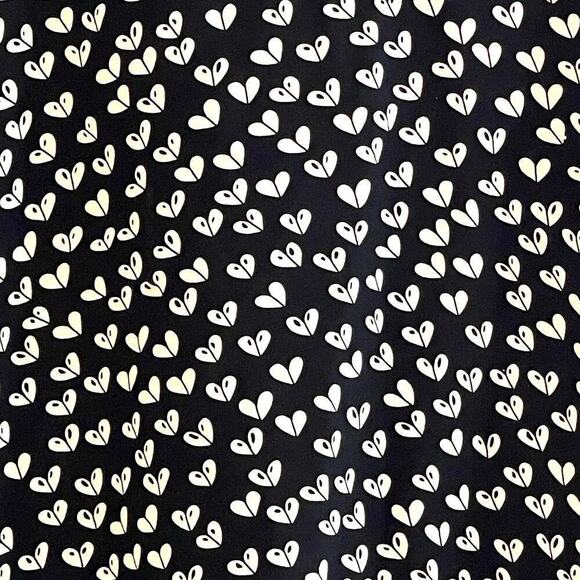 Maeve by Anthropologie Linosa Heart Print 100% Silk Blouse Small Valentines Day - Picture 5 of 7